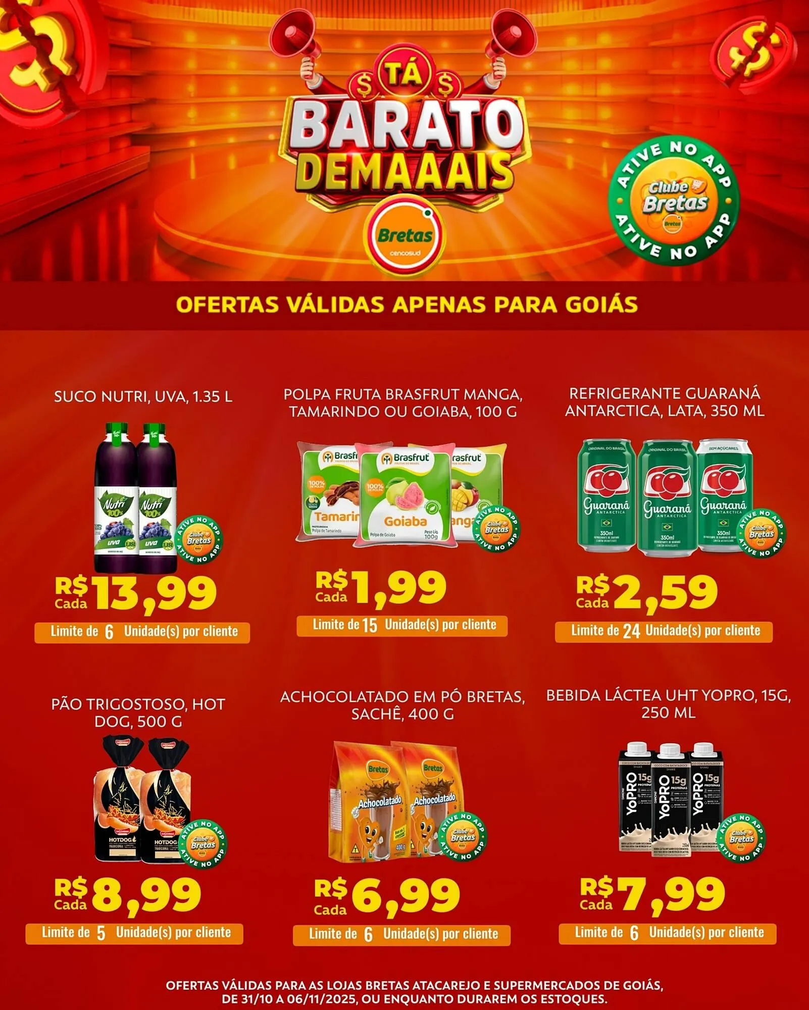 Encarte de Catálogo Supermercados Bretas 3 de novembro até 6 de novembro 2025 - Pagina 2