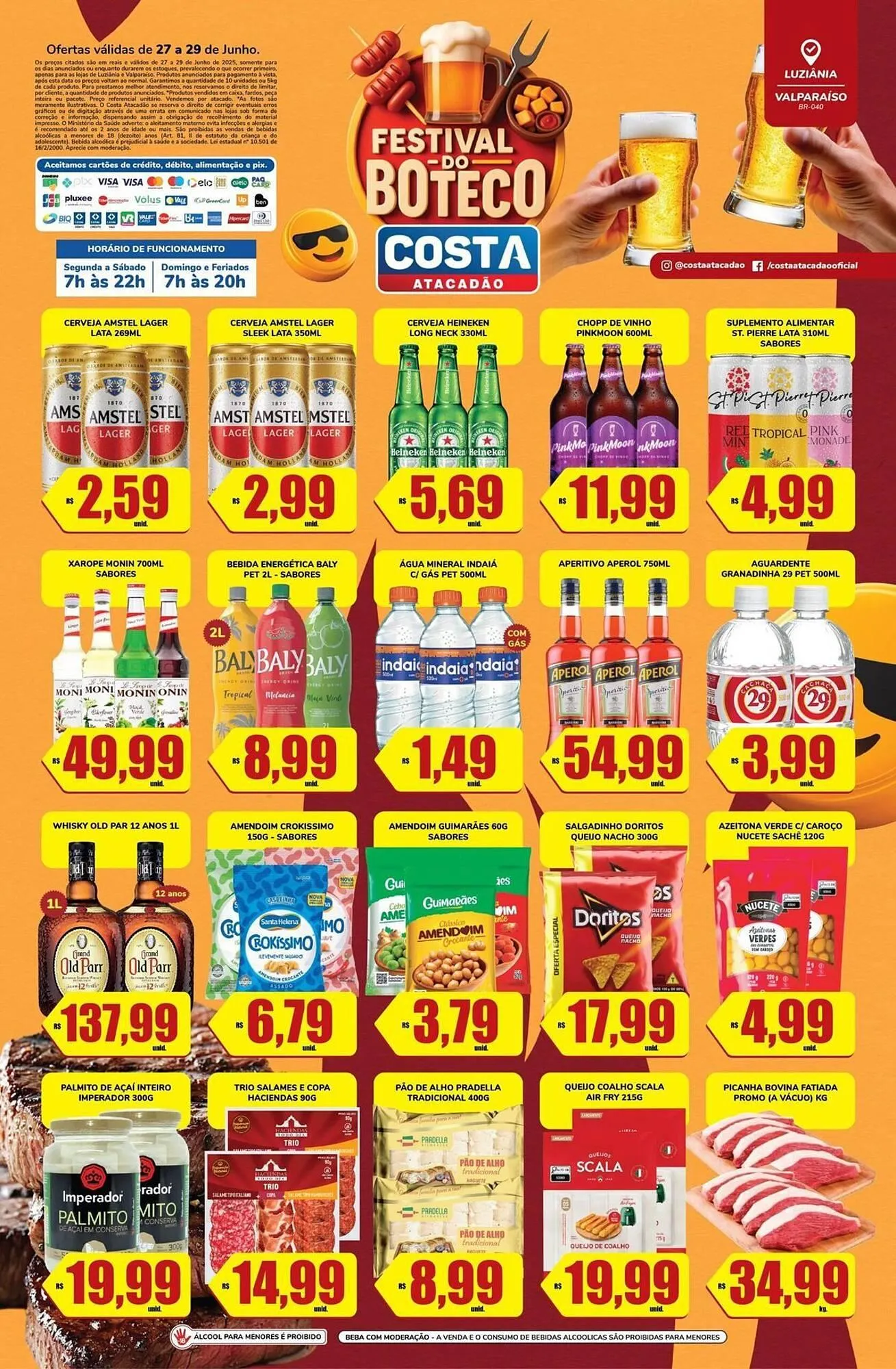 Encarte de Catálogo Costa Atacadão 27 de junho até 29 de junho 2025 - Pagina 1