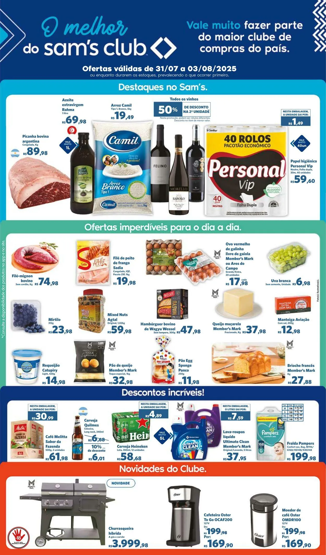 Encarte de Sam's Club 31 de julho até 3 de agosto 2025 - Pagina 1