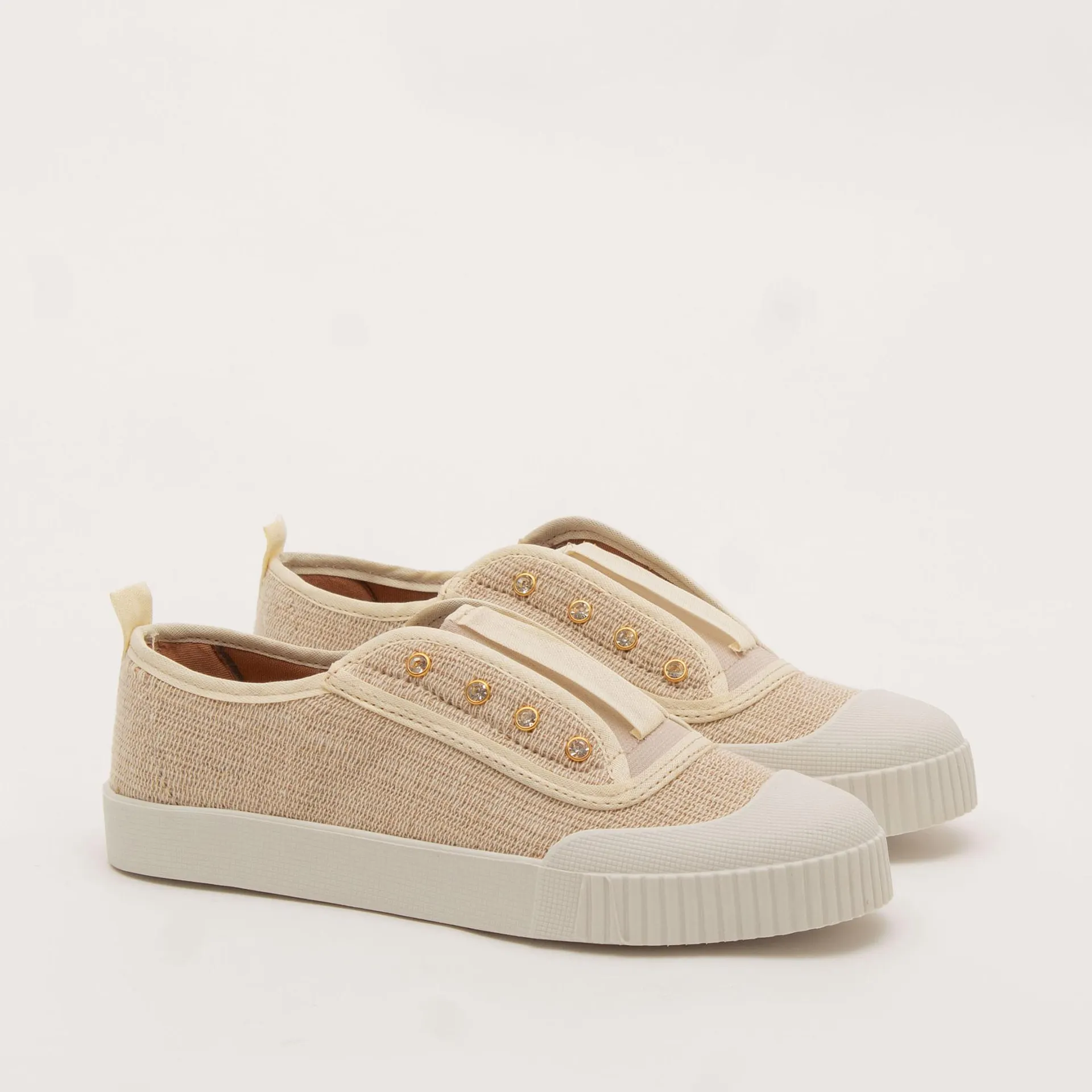 Tenis natural com pedras - MILK