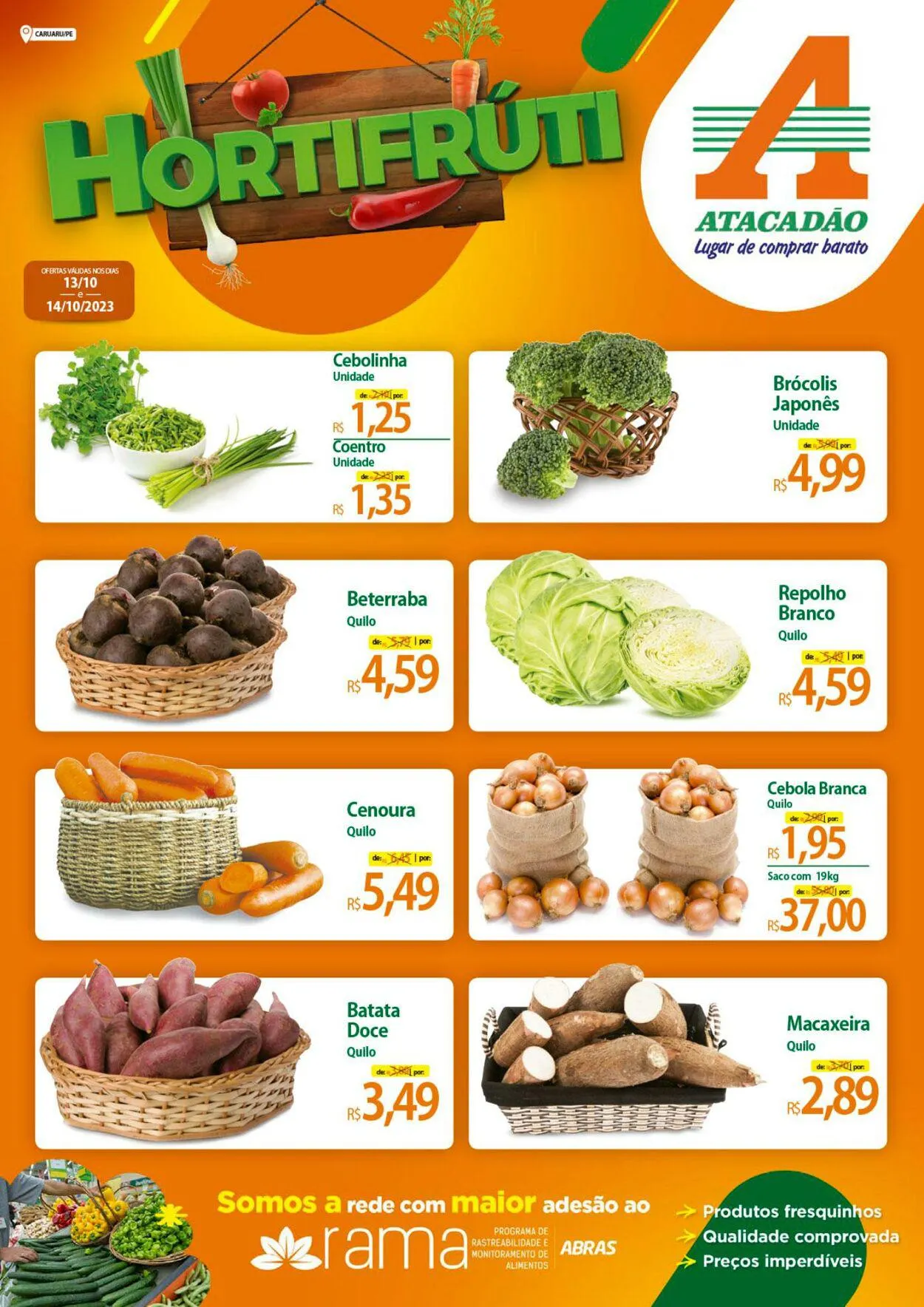 Encarte de Atacadão - PE - Caruaru 13 de outubro até 14 de outubro 2023 - Pagina 1