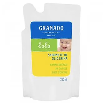 SABONETE LÍQUIDO GRANADO GLICERINA BEBÊ TRADICIONAL 250ML - REFIL