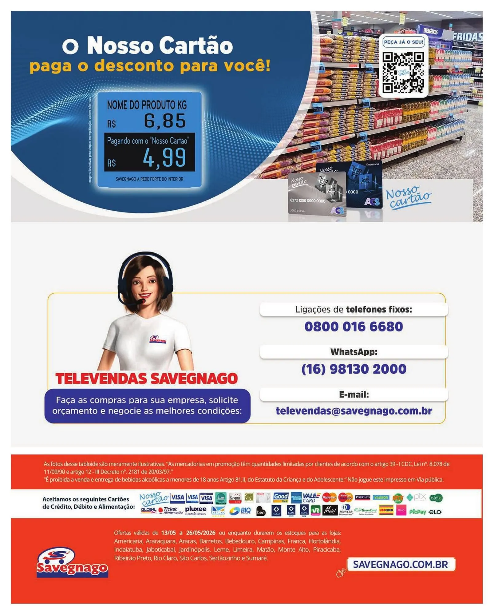 Encarte de Catálogo Supermercados Savegnago 13 de maio até 26 de maio 2026 - Pagina 16