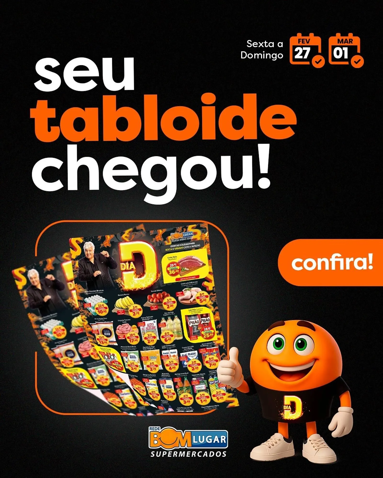 Encarte de Folheto Rede Bom Lugar 27 de fevereiro até 28 de fevereiro 2026 - Pagina 1