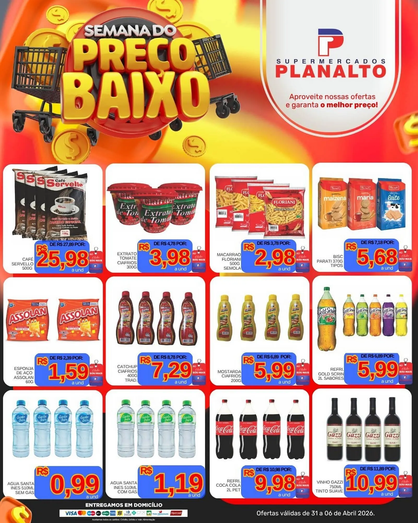 Encarte de Catálogo Supermercados Planalto 31 de março até 6 de abril 2026 - Pagina 1
