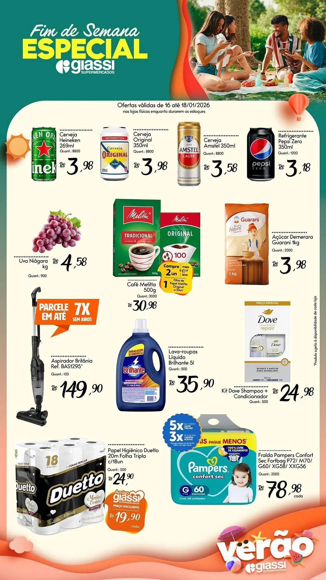 Encarte de Encarte Giassi Supermercados 16 de janeiro até 18 de janeiro 2026 - Pagina 1