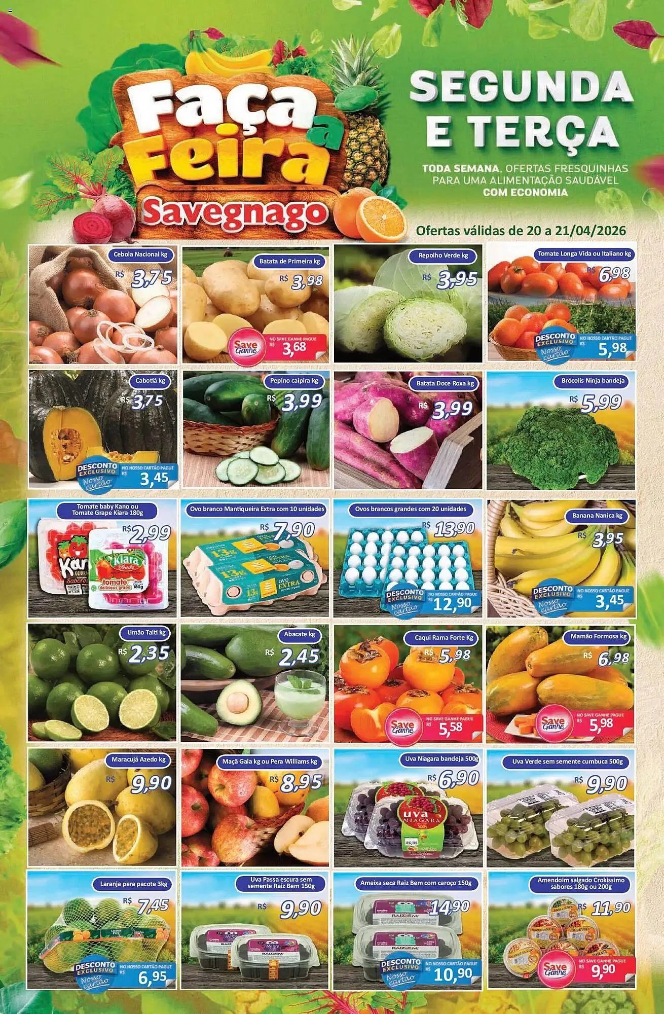 Encarte de Catálogo Supermercados Savegnago 20 de abril até 22 de abril 2026 - Pagina 1