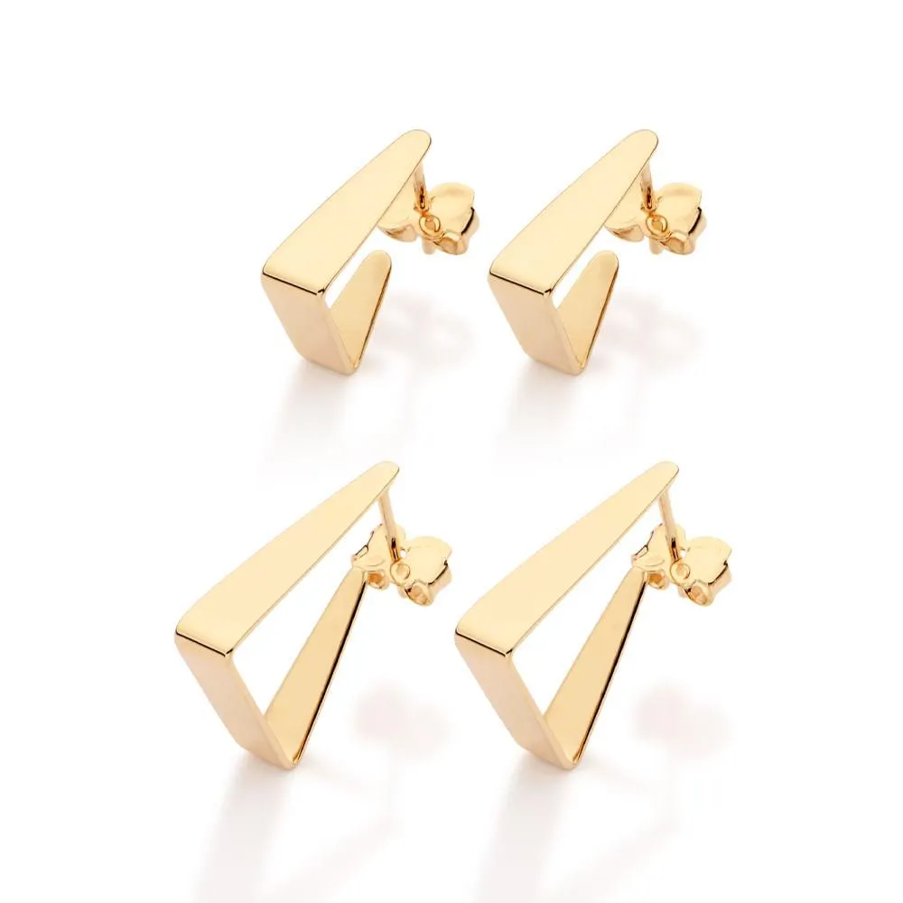 KIT BRINCO TRIANGULAR BANHADO A OURO 18K - TAM.ÚNICO 5274900000