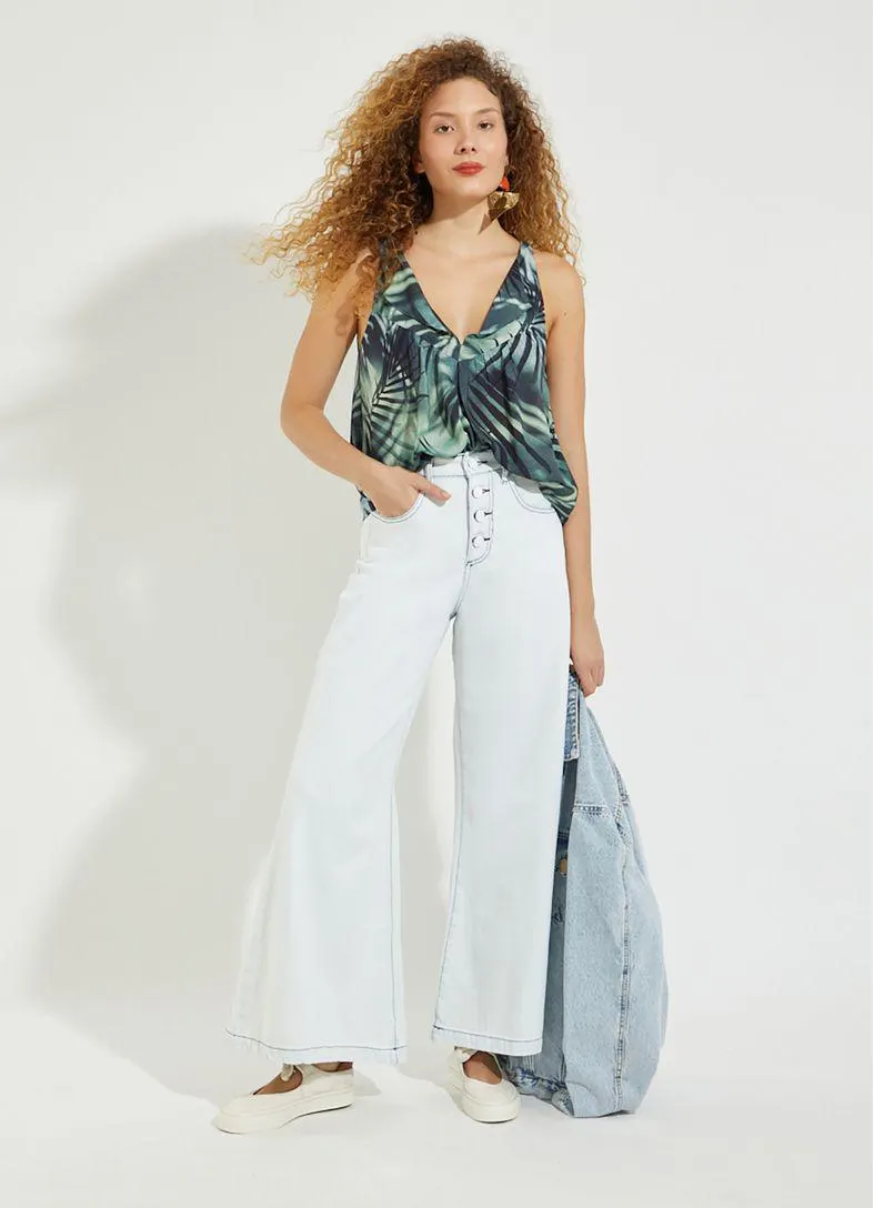 Calca jeans a wide leg premium jeans