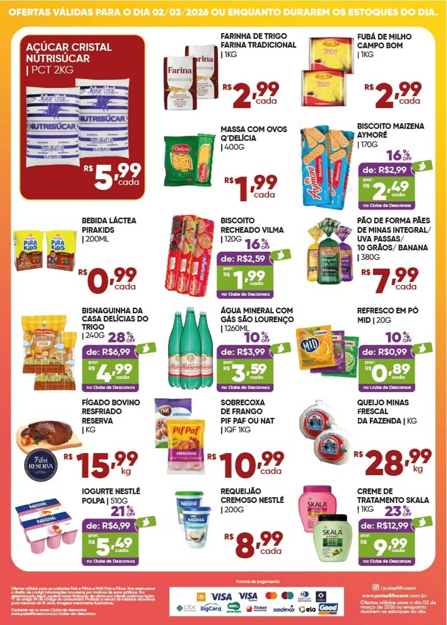 Encarte de Catálogo Pais e Filhos Supermercados 2 de março até 3 de março 2026 - Pagina 2