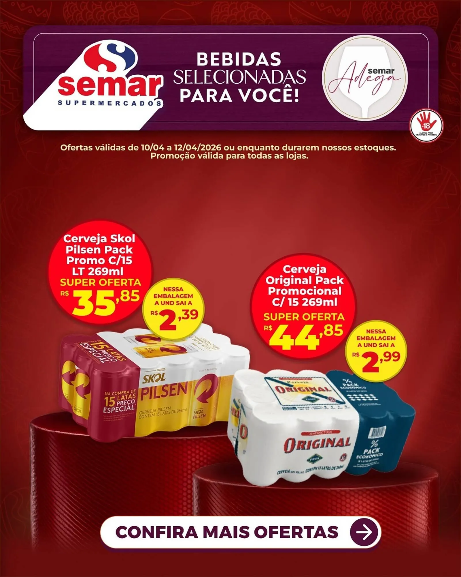 Encarte de Folheto Semar Supermercado 10 de abril até 12 de abril 2026 - Pagina 1