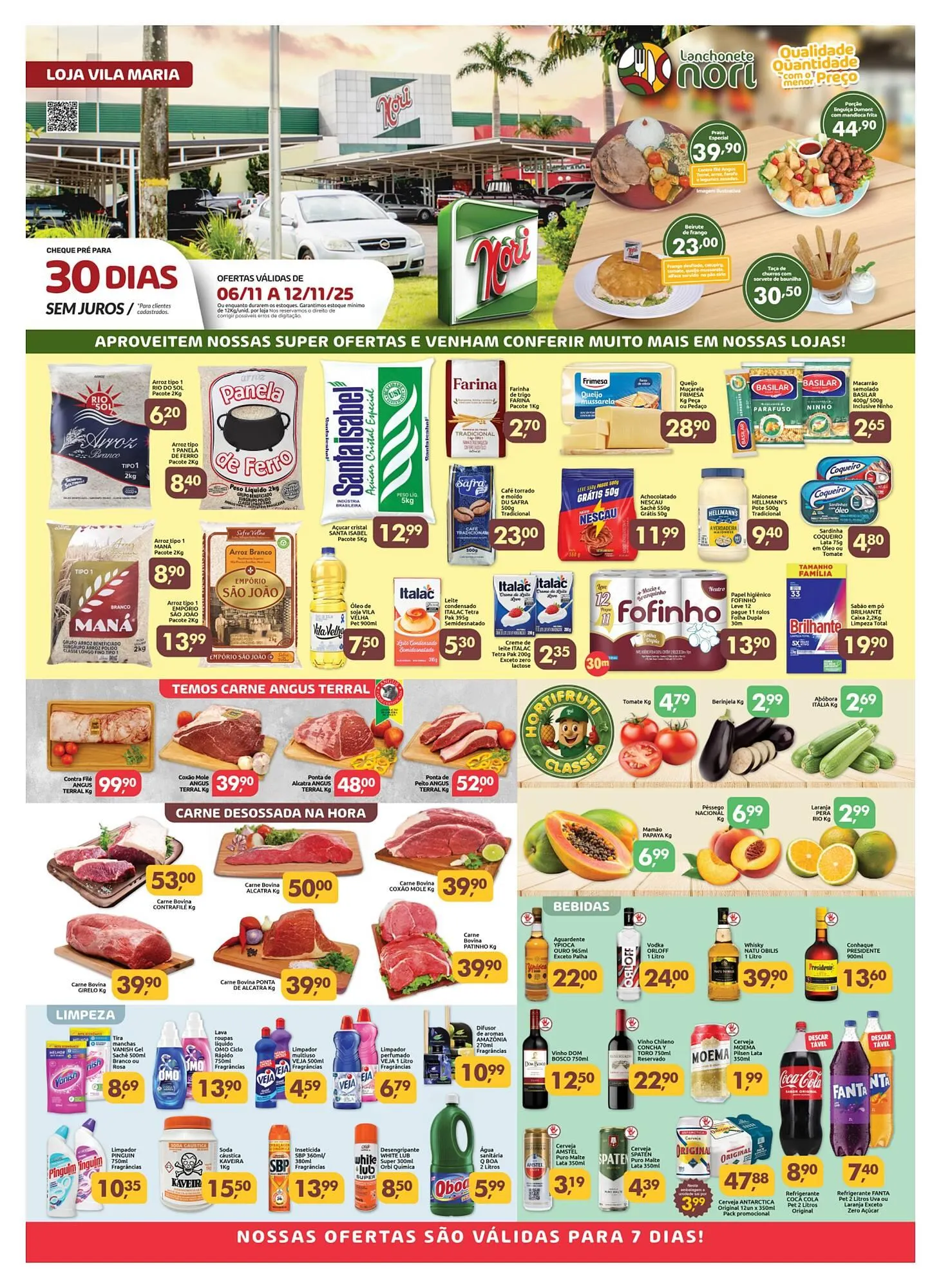 Encarte de Catálogo Supermercados Nori 6 de novembro até 12 de novembro 2025 - Pagina 1