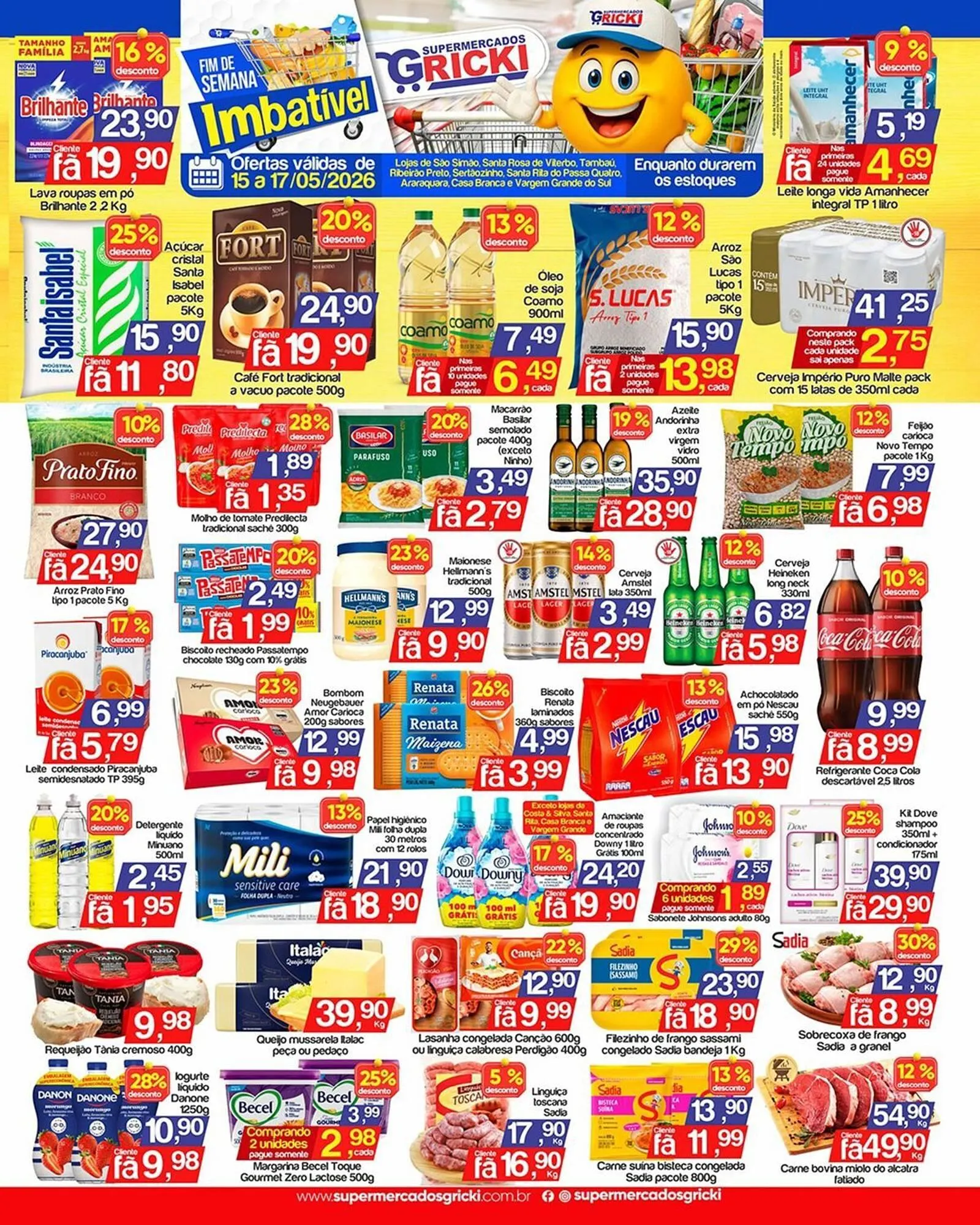 Encarte de Catálogo Supermercados Gricki 15 de maio até 17 de maio 2026 - Pagina 1