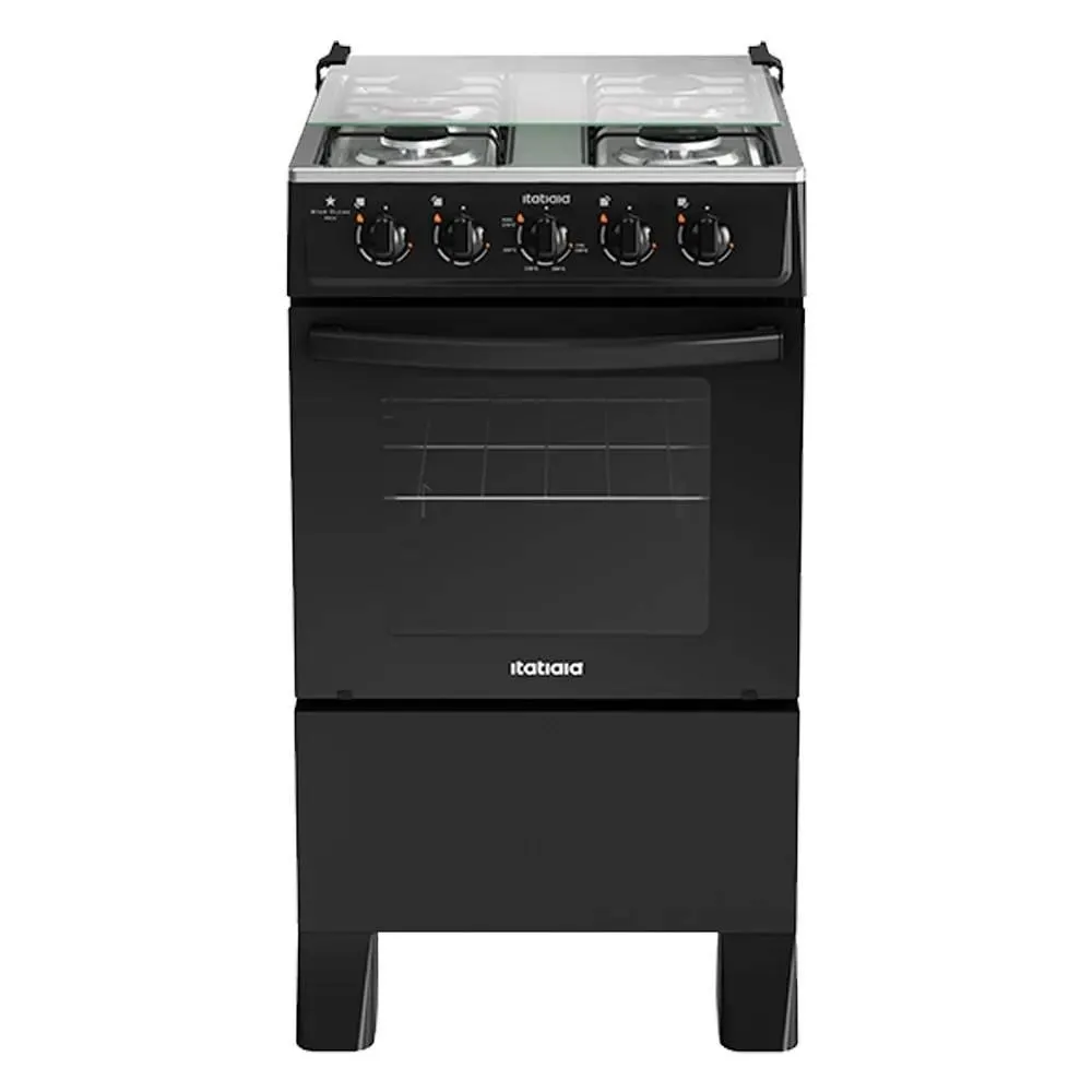Fogão 4 Bocas Itatiaia Star Clean New Mesa Inox Preto
