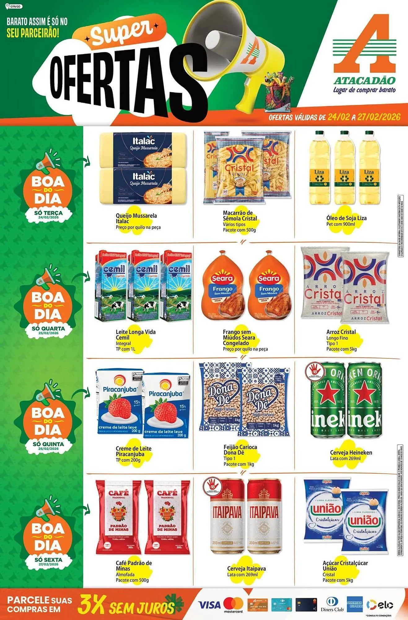 Encarte de Folheto Atacadão 24 de fevereiro até 27 de fevereiro 2026 - Pagina 1