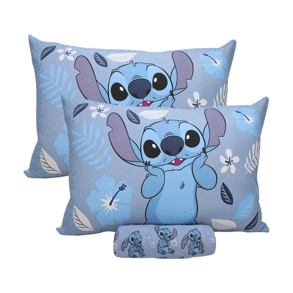 Jogo Cama Casal Disney Stitch Blue 30cm 3 Peças 0310473SB - Portallar