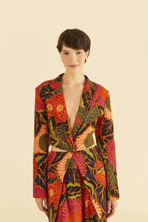Blazer Estampado Floral Vintage