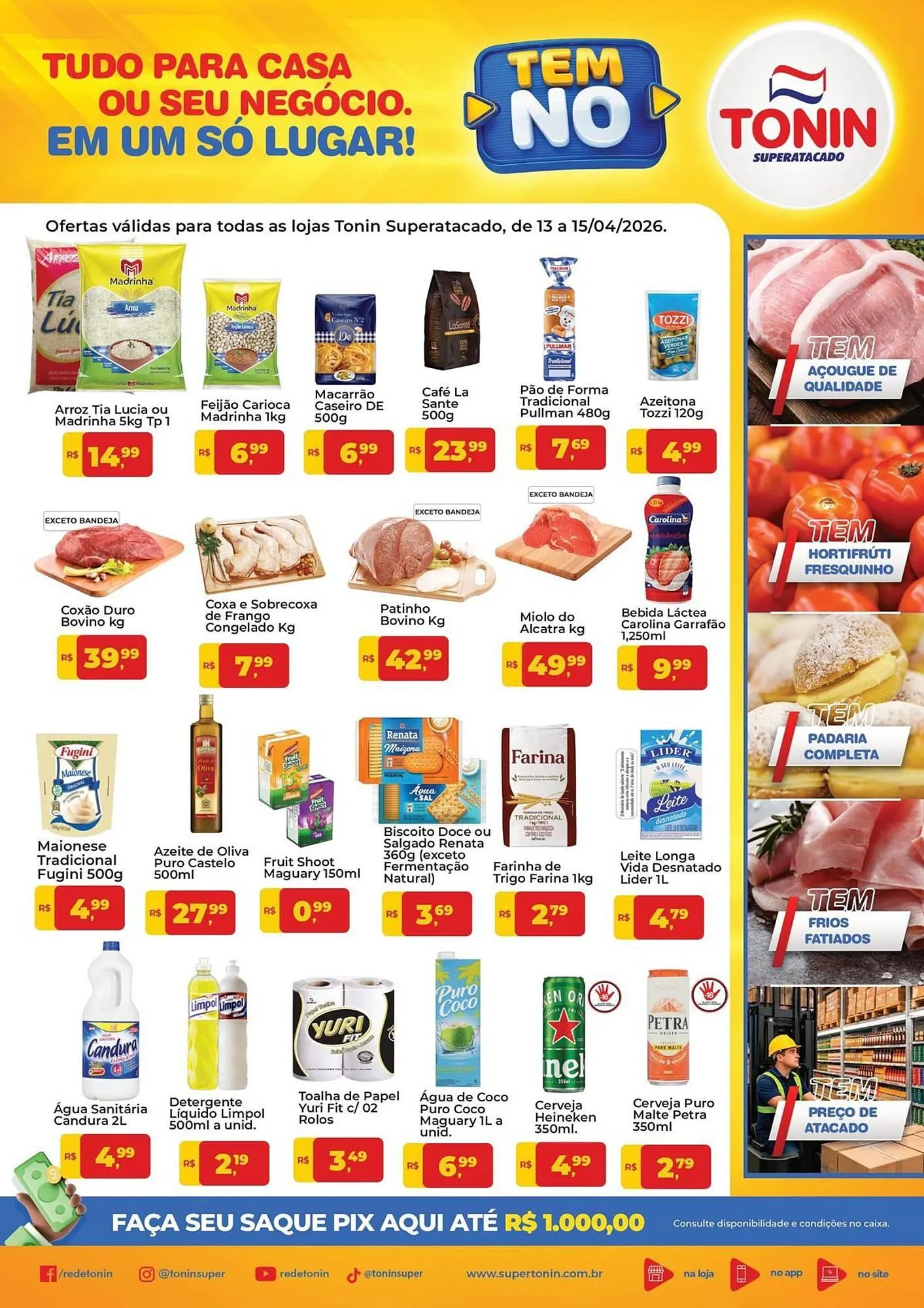 Encarte de Catálogo Tonin Superatacado 13 de abril até 15 de abril 2026 - Pagina 1