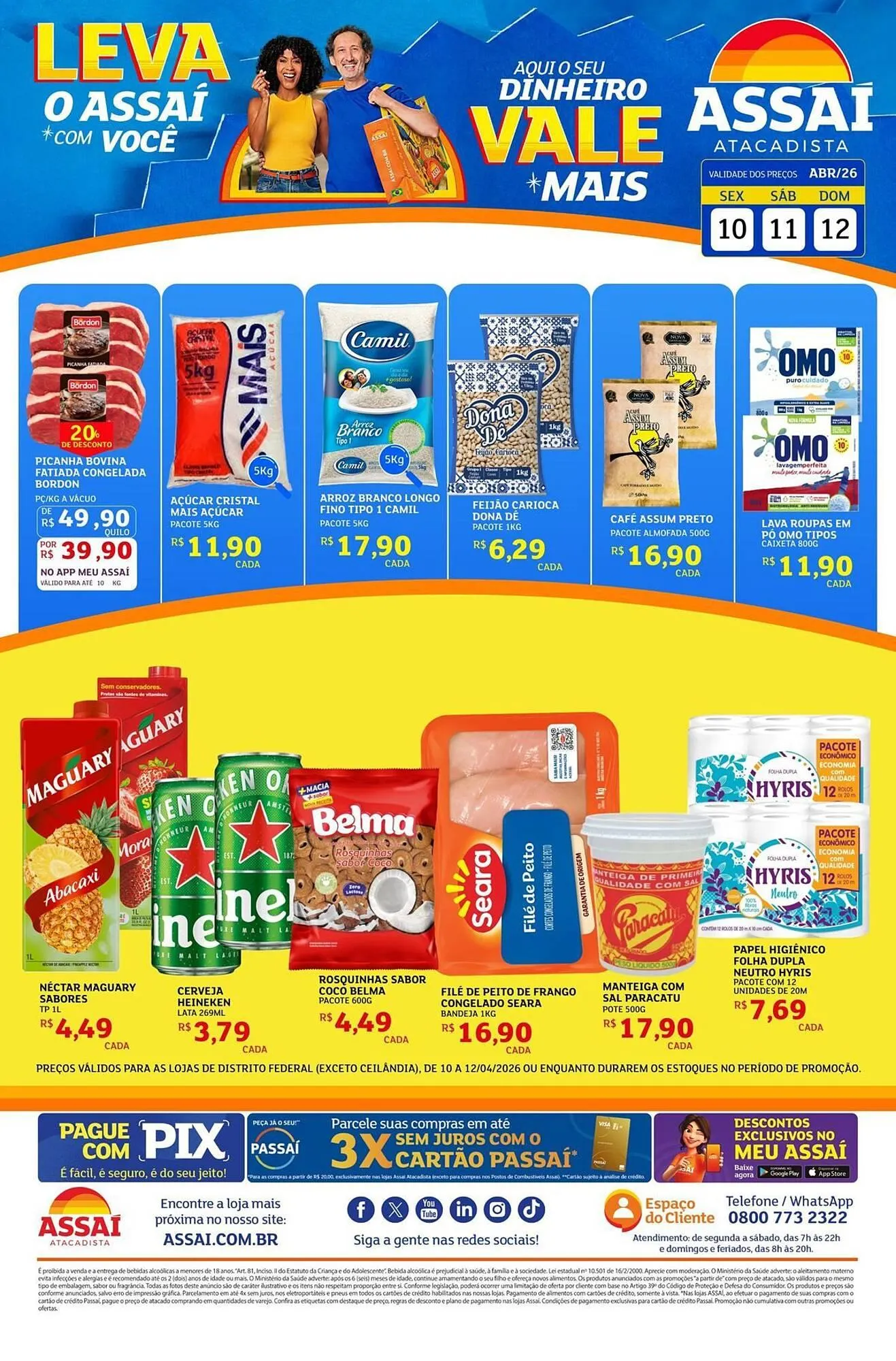 Encarte de Encarte Assaí Atacadista 10 de abril até 12 de abril 2026 - Pagina 1