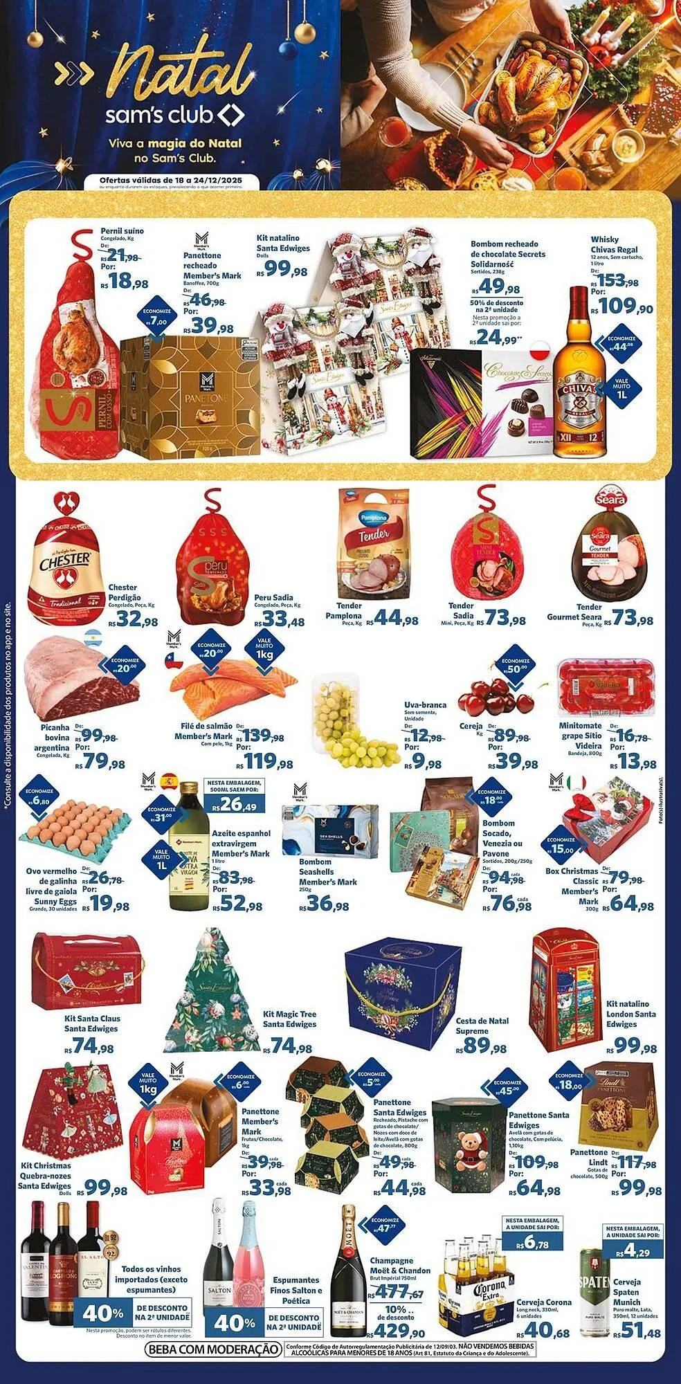 Encarte de Folheto Sam's Club 18 de dezembro até 24 de dezembro 2025 - Pagina 1