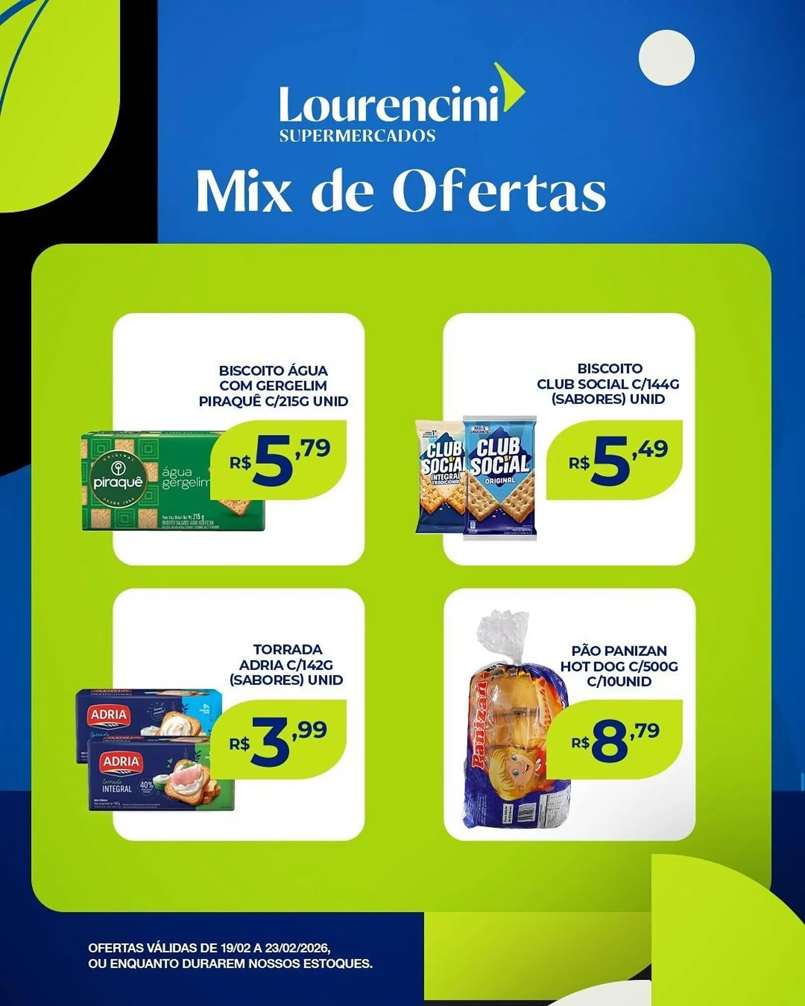 Encarte de Catálogo Lourencini Supermercados 21 de fevereiro até 23 de fevereiro 2026 - Pagina 1