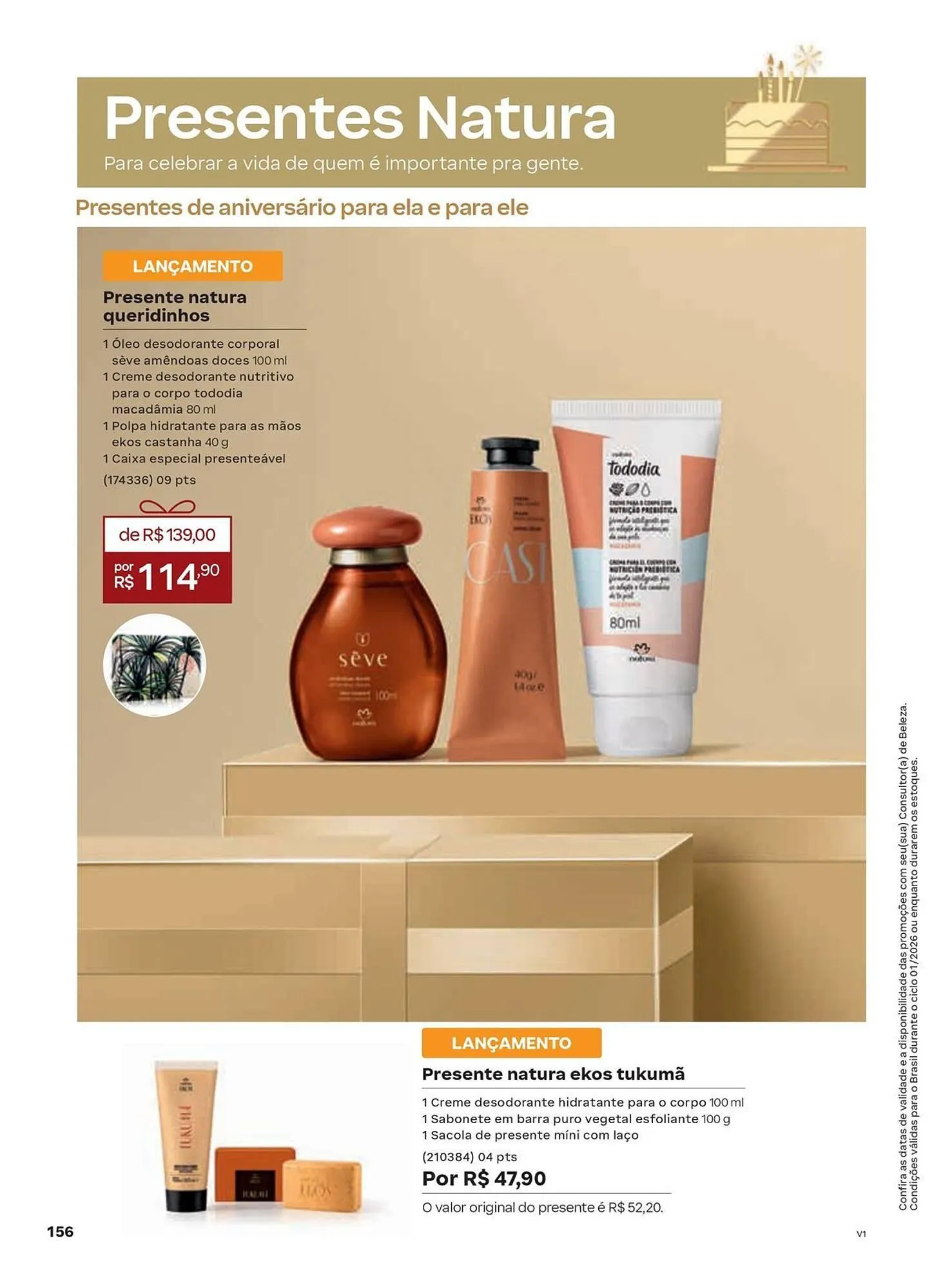 Encarte de Catálogo Natura 1 de janeiro até 31 de janeiro 2026 - Pagina 156