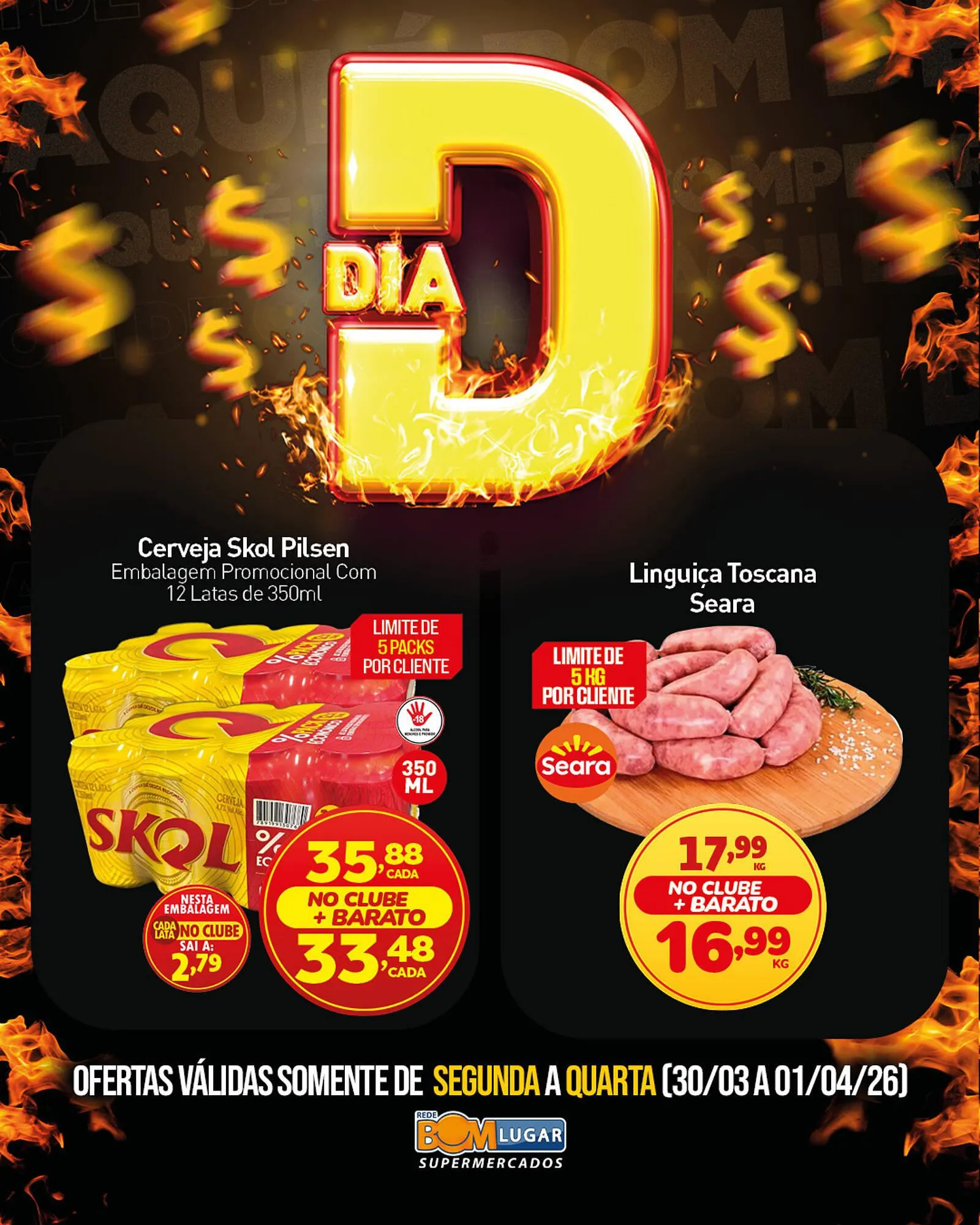 Encarte de Folheto Rede Bom Lugar 31 de março até 1 de abril 2026 - Pagina 1