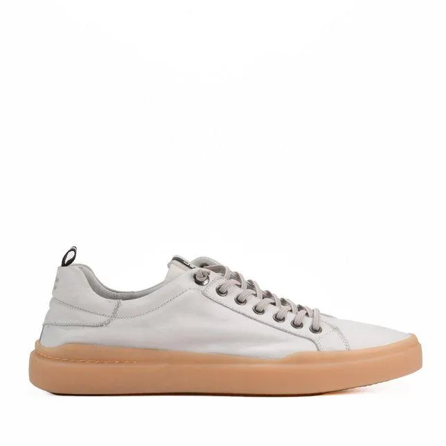 Tênis Casual Off White Couro