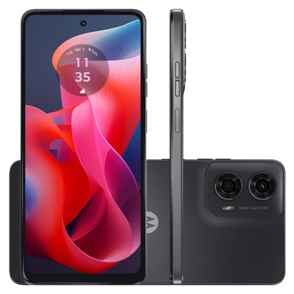 Celular Motorola Moto G24 128GB XT2423 - PB1L0000BR Grafite Quadriband