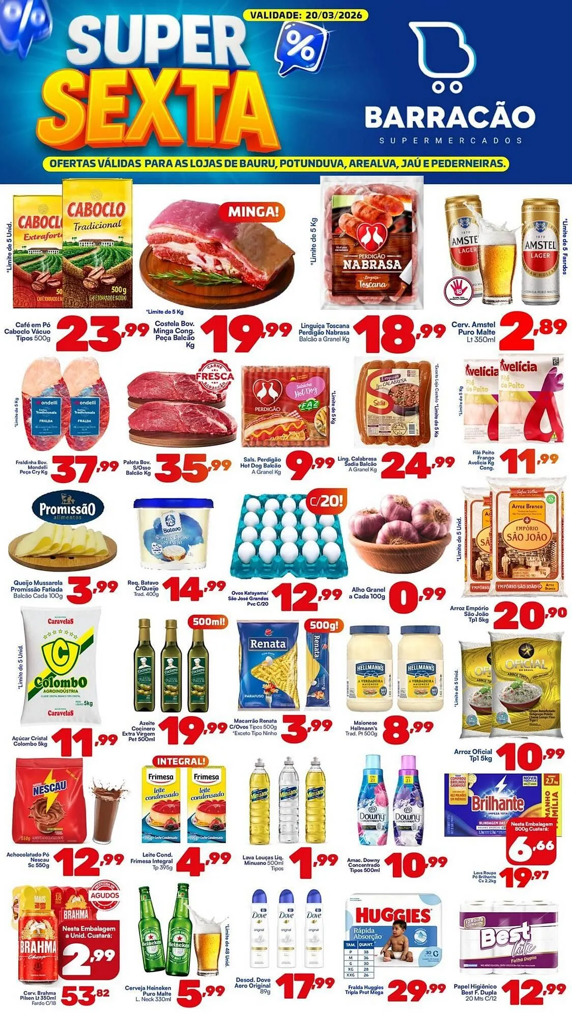 Encarte de Catálogo Barracão Supermercado 20 de março até 20 de março 2026 - Pagina 1