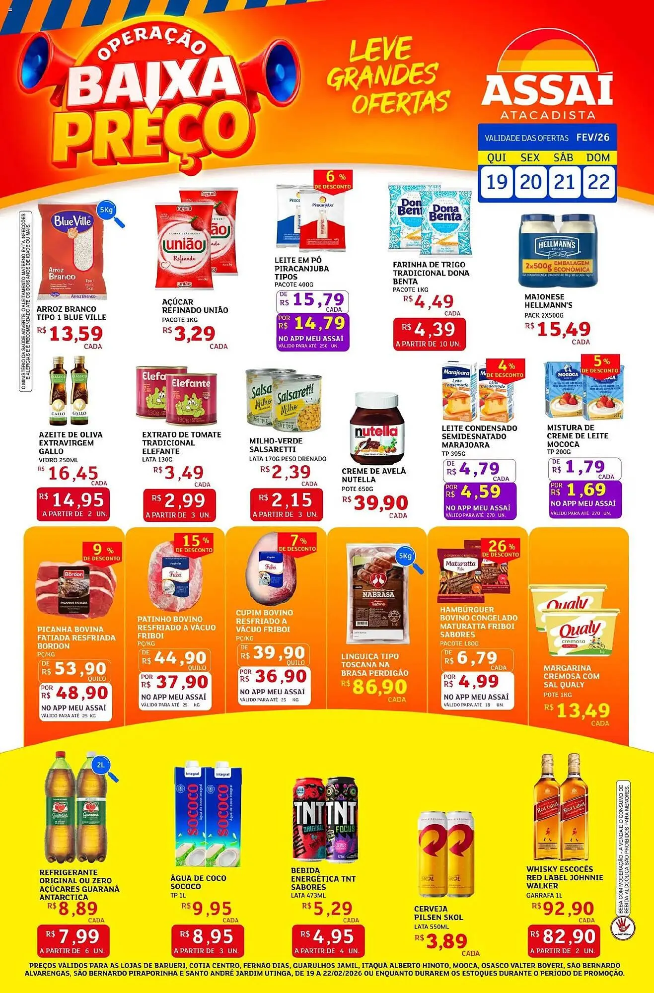 Encarte de Encarte Assaí Atacadista 19 de fevereiro até 22 de fevereiro 2026 - Pagina 1