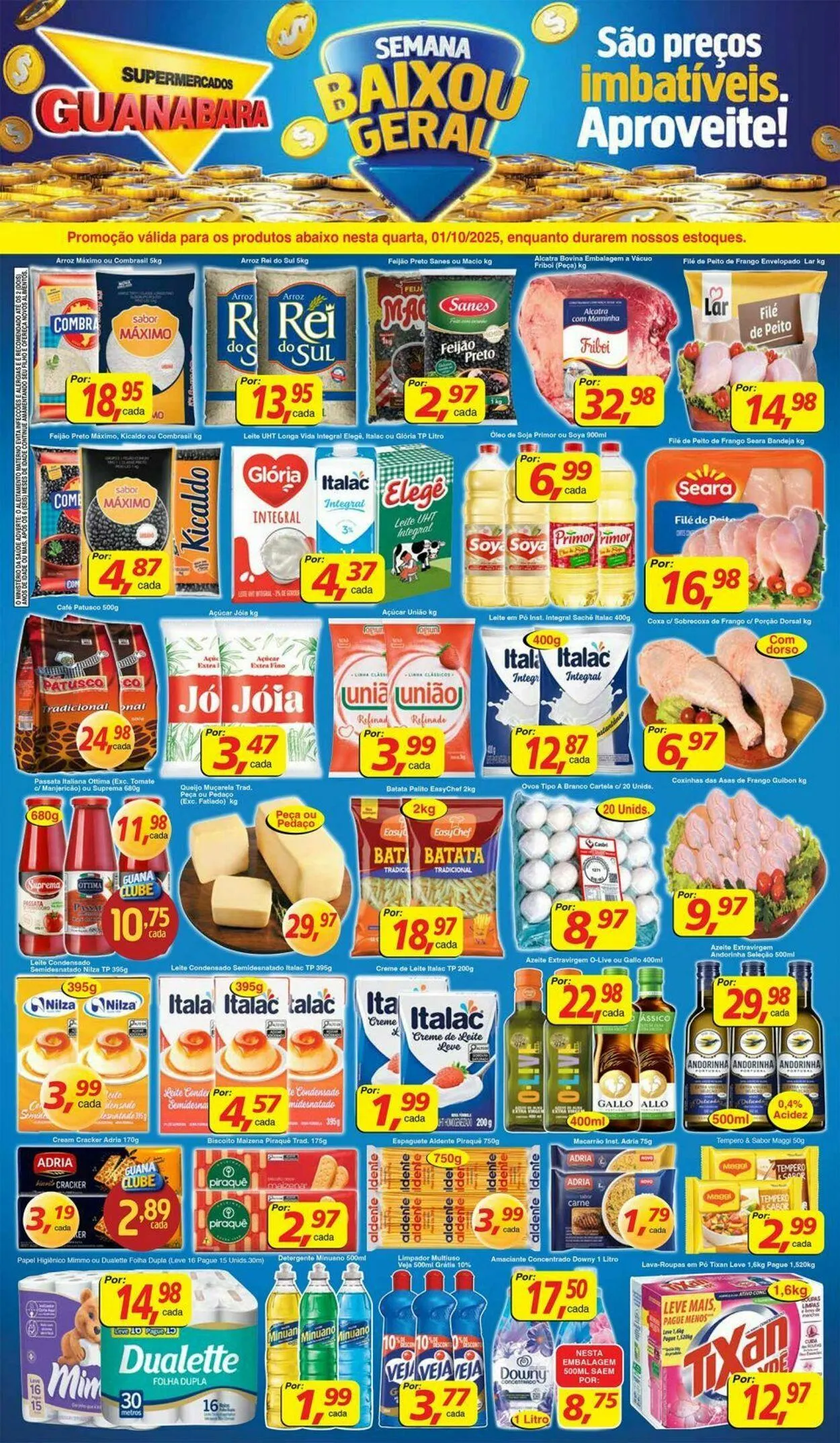 Encarte de Supermercados Guanabara 1 de outubro até 2 de outubro 2025 - Pagina 1