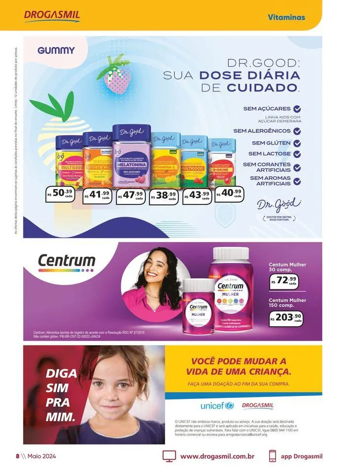 Encarte de Aniversário Drogasmil  3 de maio até 2 de junho 2024 - Pagina 8