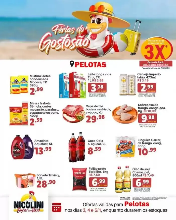 Encarte de Ofertas Super Nicolini 3 de janeiro até 5 de janeiro 2025 - Pagina 1