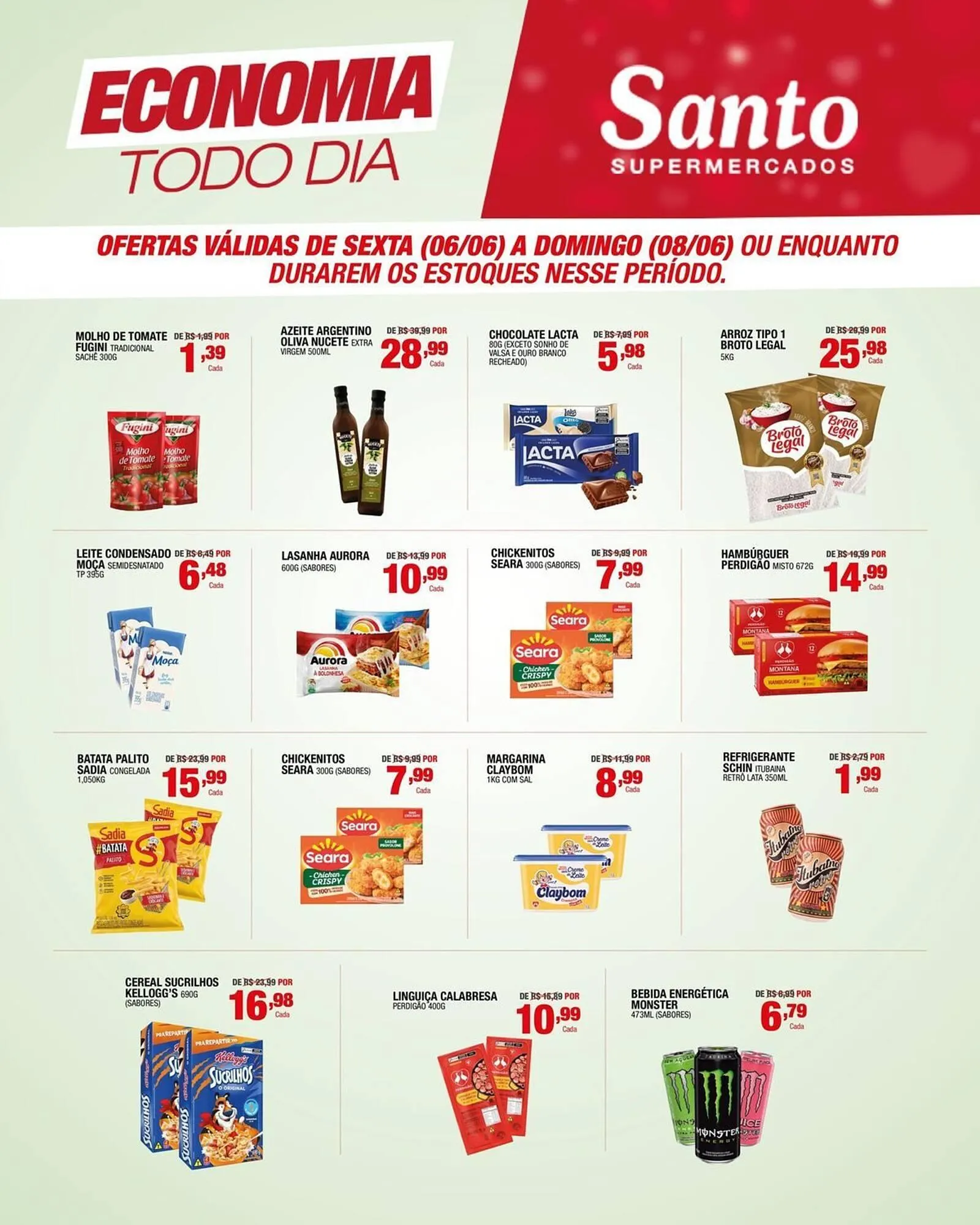 Encarte de Catálogo Santo Supermercados 6 de junho até 8 de junho 2025 - Pagina 1