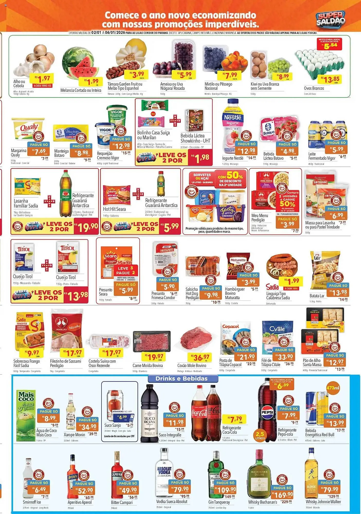 Encarte de Catálogo Supermercados Condor 3 de janeiro até 6 de janeiro 2026 - Pagina 3