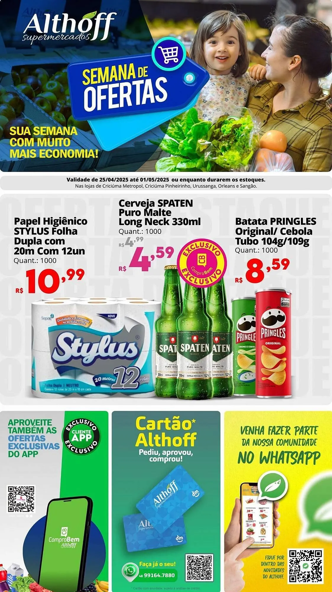 Encarte de Catálogo Althoff Supermercados 25 de abril até 1 de maio 2025 - Pagina 1