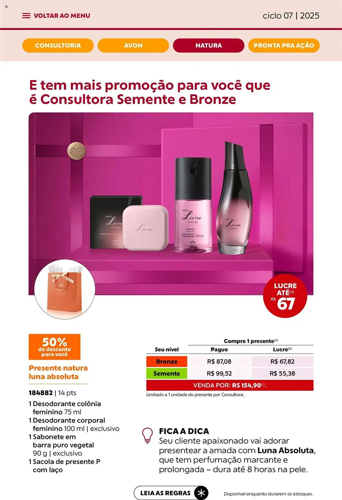 Encarte de Catálogo Avon 3 de abril até 1 de maio 2025 - Pagina 56