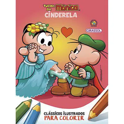 Livro para colorir infantil Turma da Mônica Cinderela Catavento PT 1 UN