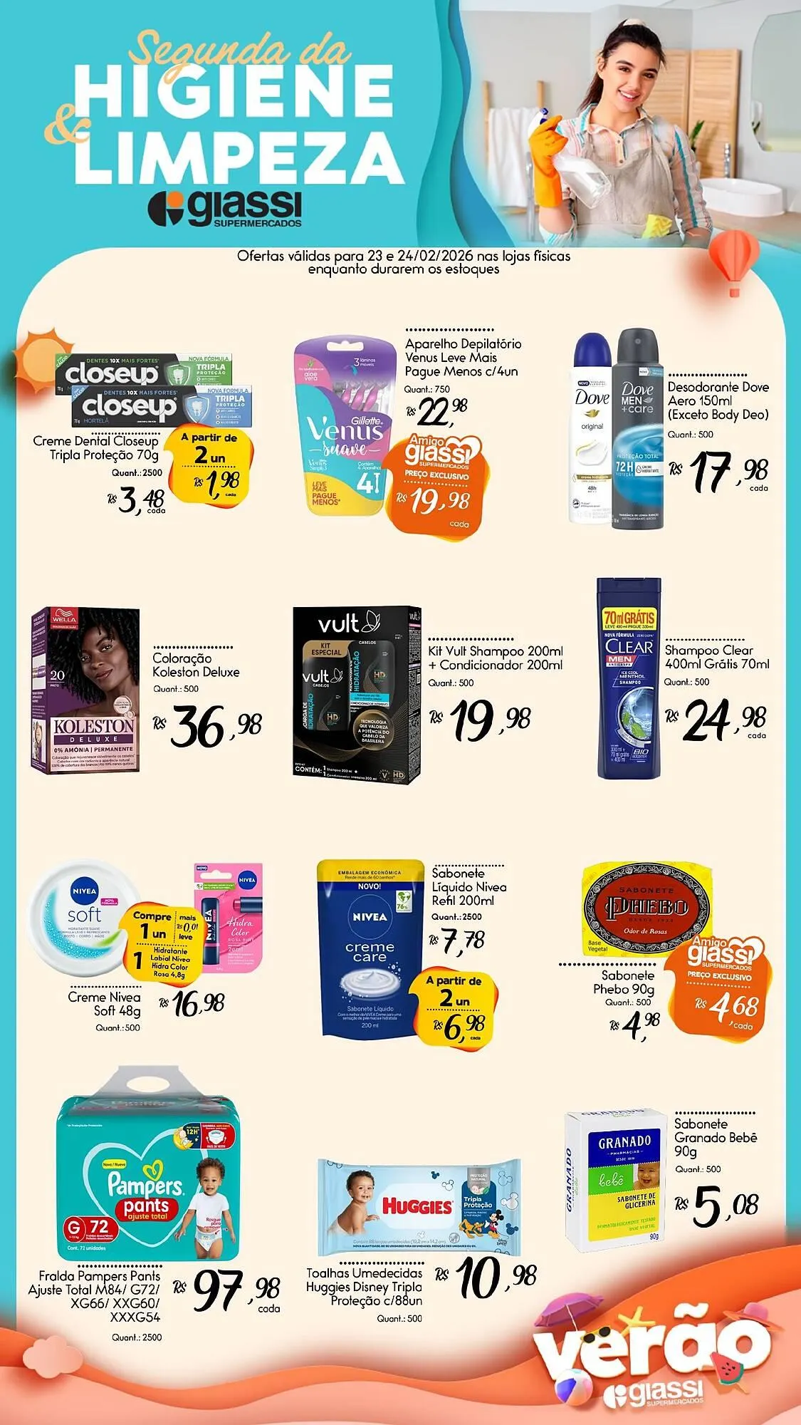 Encarte de Encarte Giassi Supermercados 23 de fevereiro até 24 de fevereiro 2026 - Pagina 1