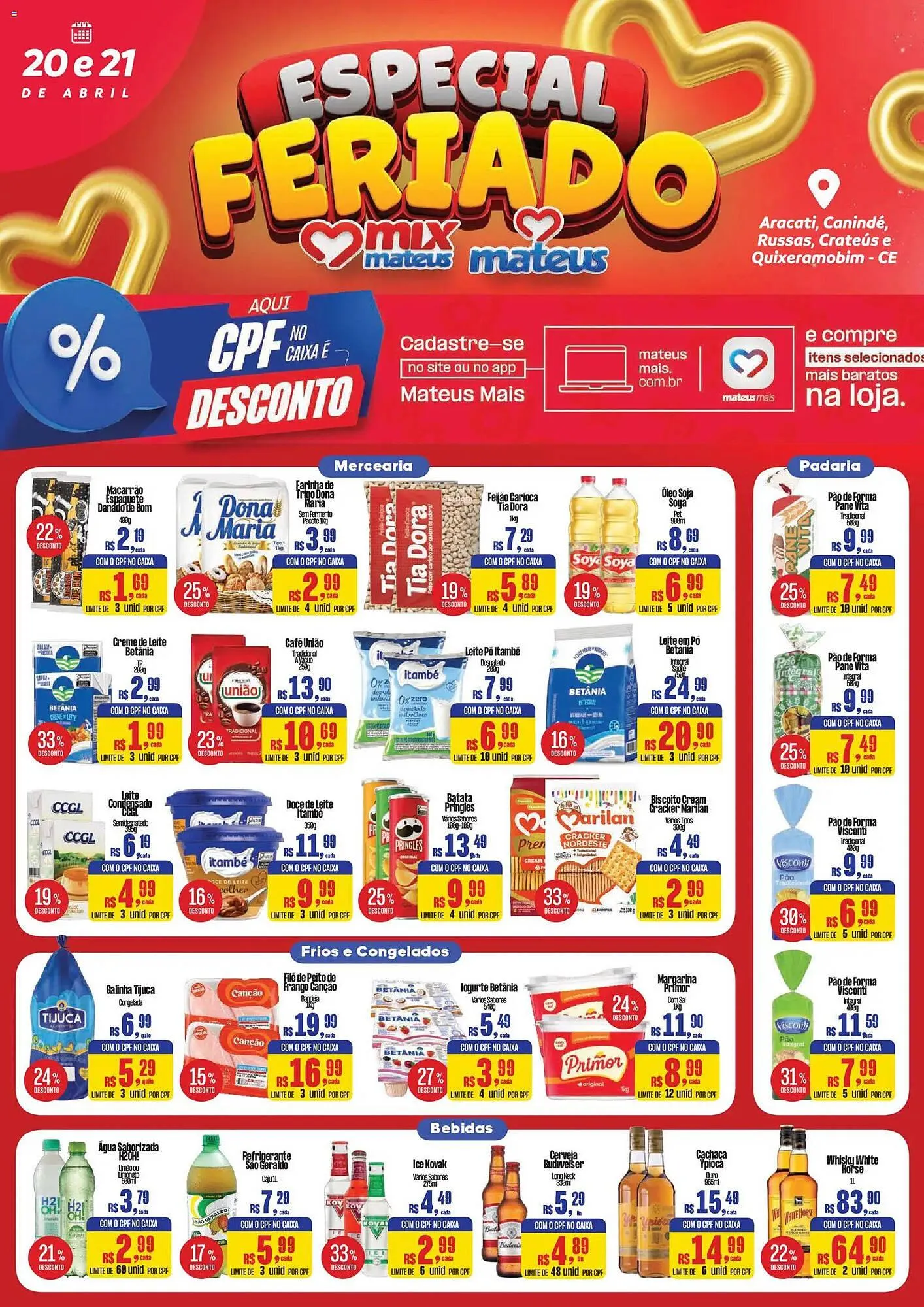 Encarte de Catálogo Supermercados Mateus 20 de abril até 21 de abril 2026 - Pagina 1