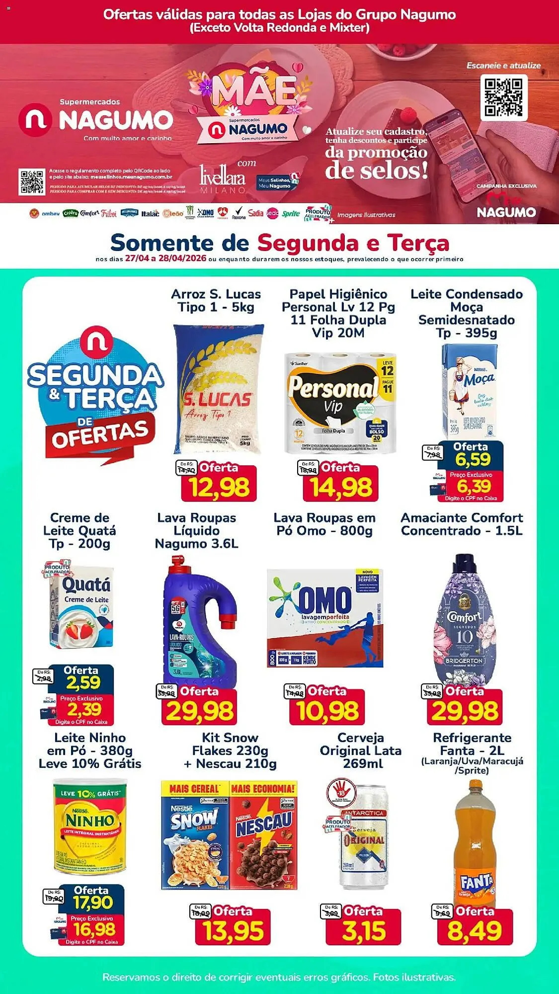 Encarte de Folheto Nagumo 27 de abril até 28 de abril 2026 - Pagina 1
