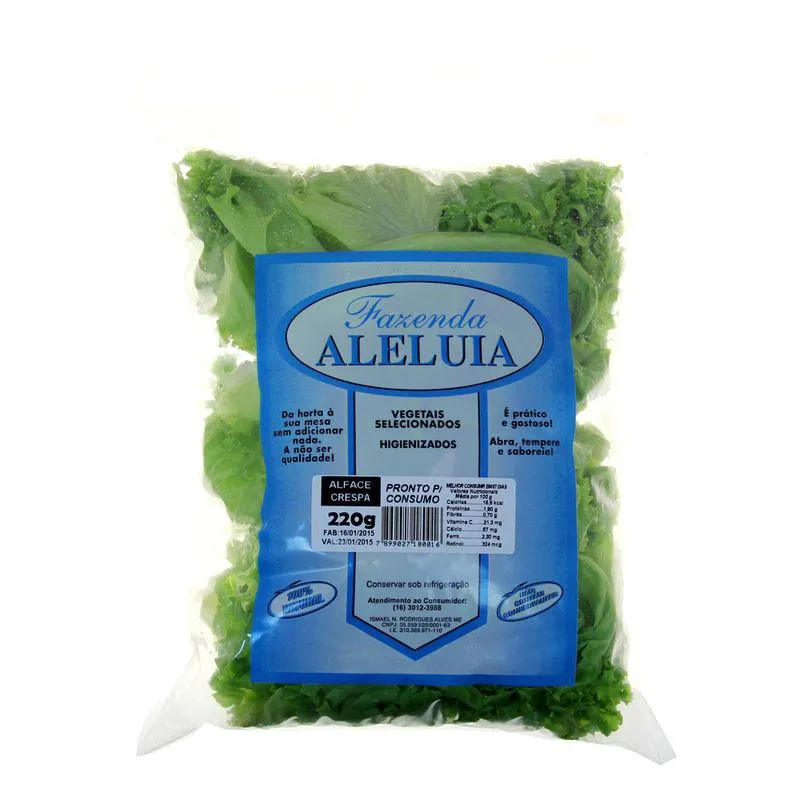 Alface Crespa Aleluia 220g