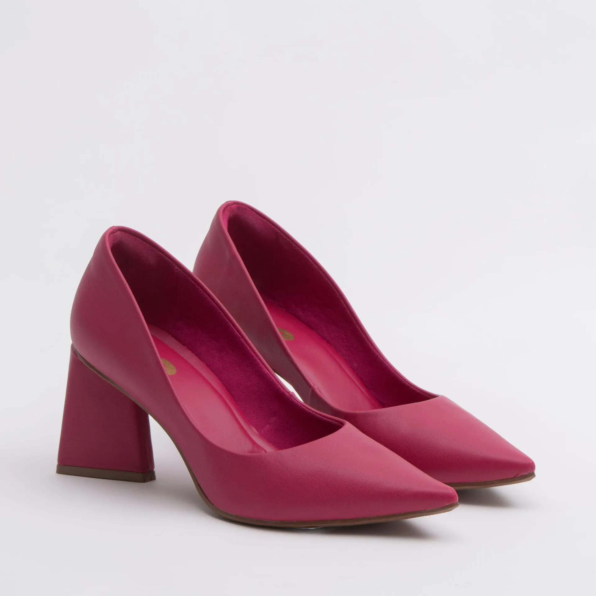Scarpin bico fino salto triangulo - PINK