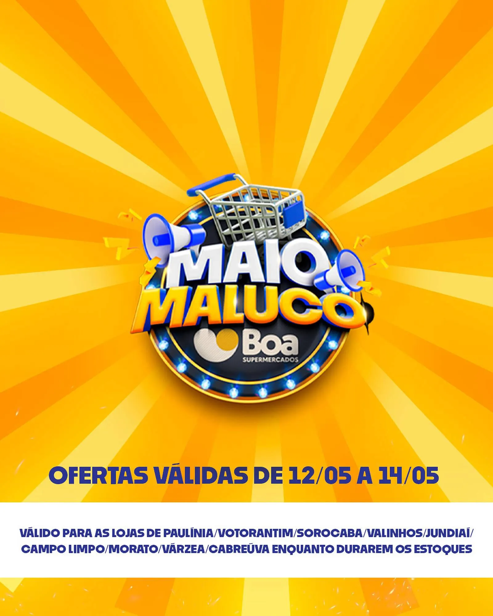 Encarte de Tabloide Boa Supermercados 12 de maio até 14 de maio 2026 - Pagina 1