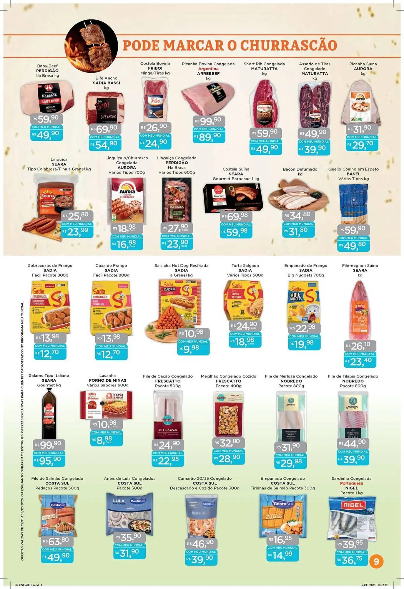 Encarte de Encarte Supermercados Mundial 28 de novembro até 16 de dezembro 2025 - Pagina 9