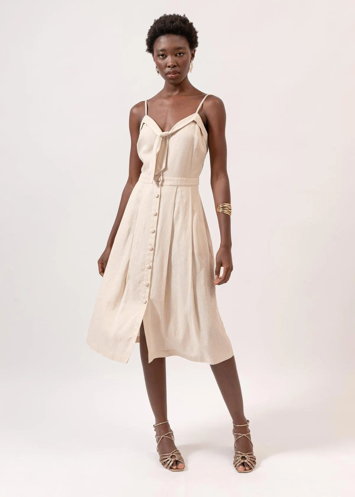 Vestido Midi Renda Flor