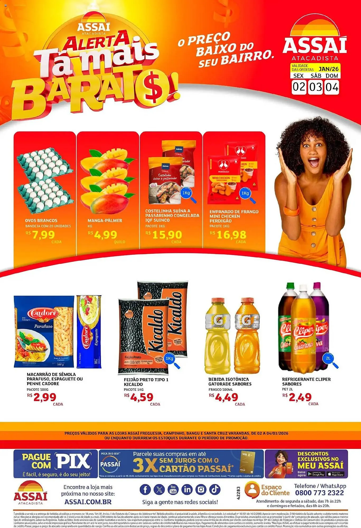 Encarte de Encarte Assaí Atacadista 2 de janeiro até 4 de janeiro 2026 - Pagina 1