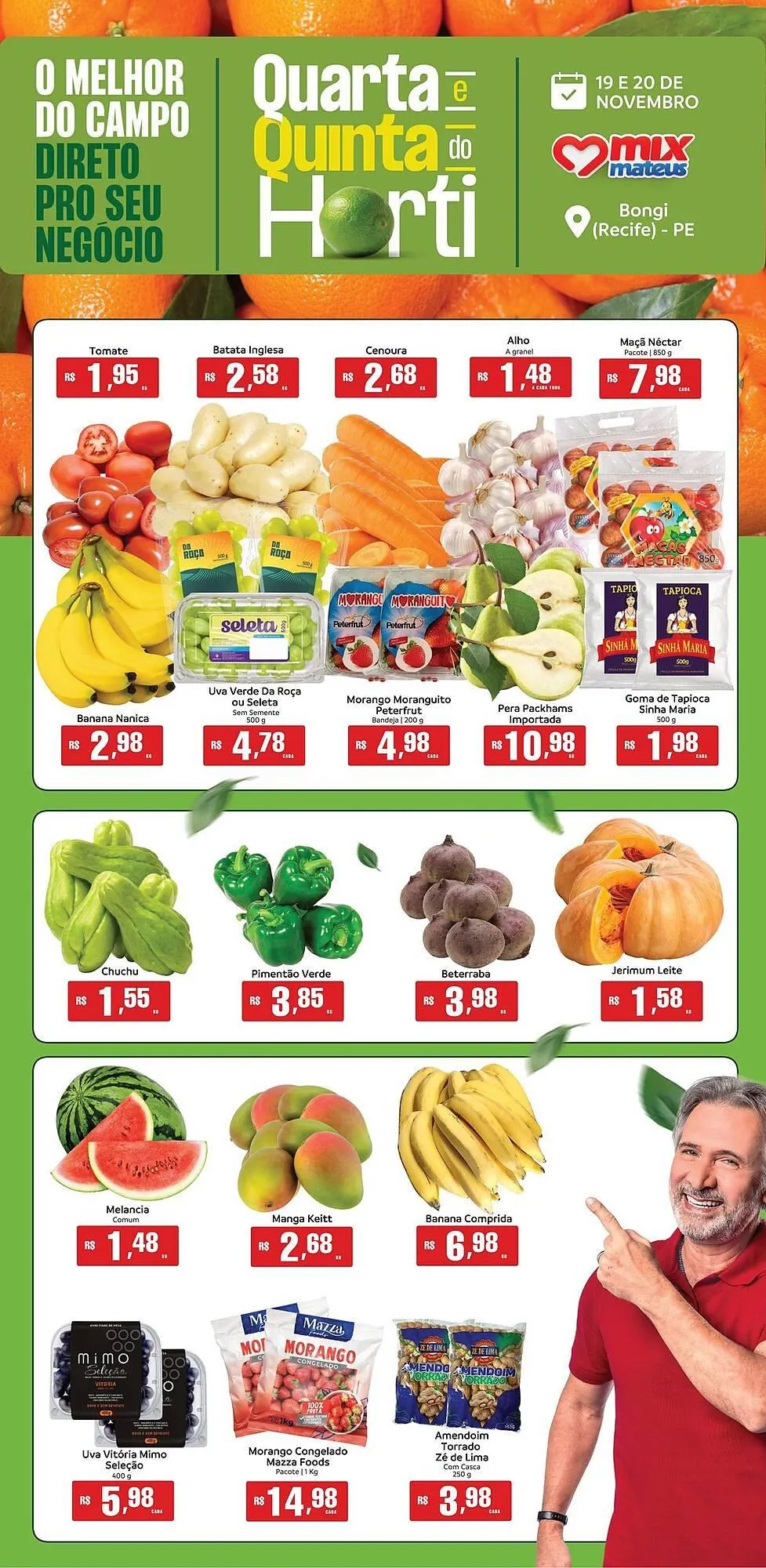 Encarte de Catálogo Supermercados Mateus 19 de novembro até 20 de novembro 2025 - Pagina 1