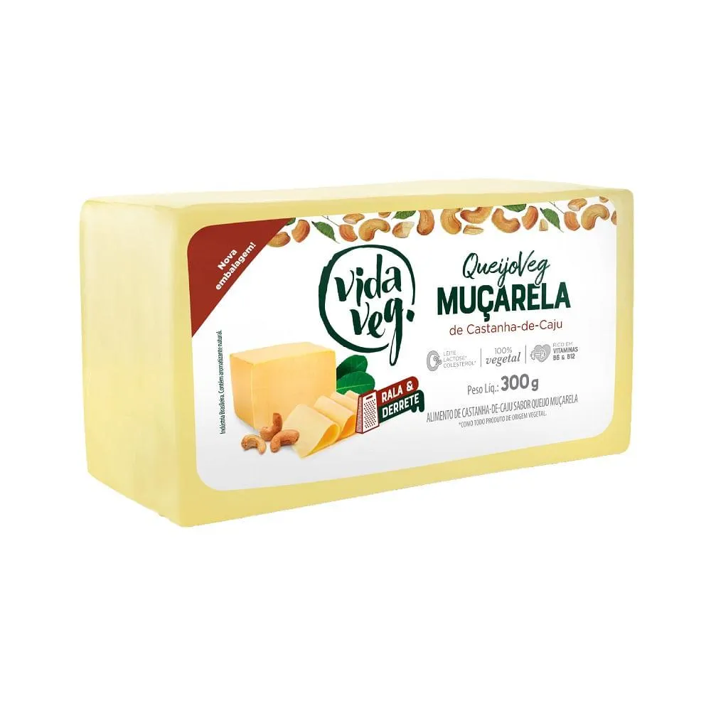 Queijo De Castanha Caju Muçarela Fatiado Vida Veg 300 G | Oba Hortifruti